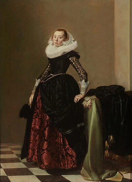 Portrait of a Richly Dressed Young Woman, c. 1630 (oil on panel)