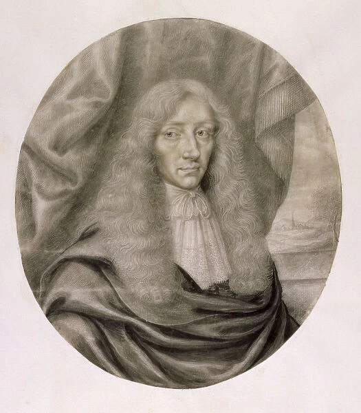 Portrait of Robert Boyle, 17th century (pencil & ink on paper)