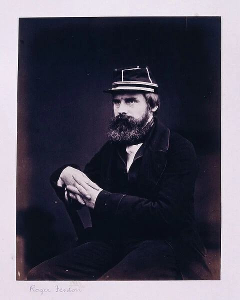 Portrait of Roger Fenton (1819-1869), 1856 (salt paper photographic print, mounted)