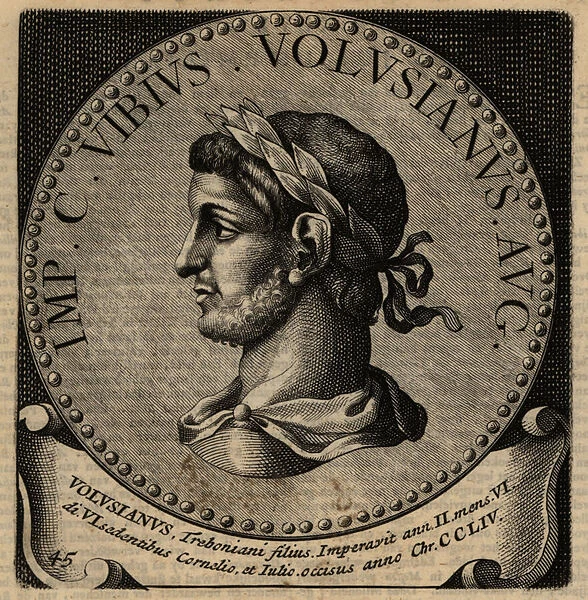 Portrait of Roman Emperor Volusian