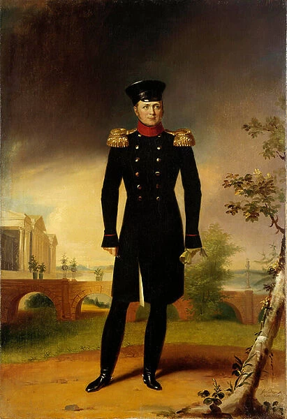 Portrait of the Russian Tsar Alexander I (1777-1825) (the Great) in Officer