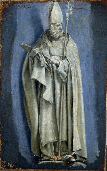 Portrait of Saint Augustine. Drawing by Laurent De La Hyre (1606-1656), 17th century