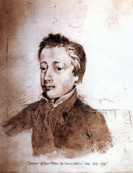 Portrait of Samuel Palmer (1805-81) as a Boy, 1819 (litho)