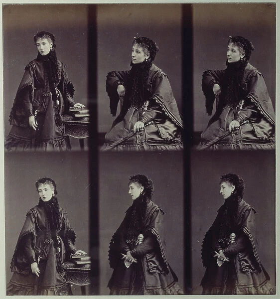 Portrait of Sarah Bernhardt (1844-1923) in town costume