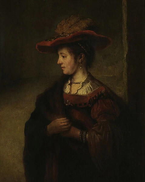 Portrait of Saskia van Uylenburgh (oil on canvas)
