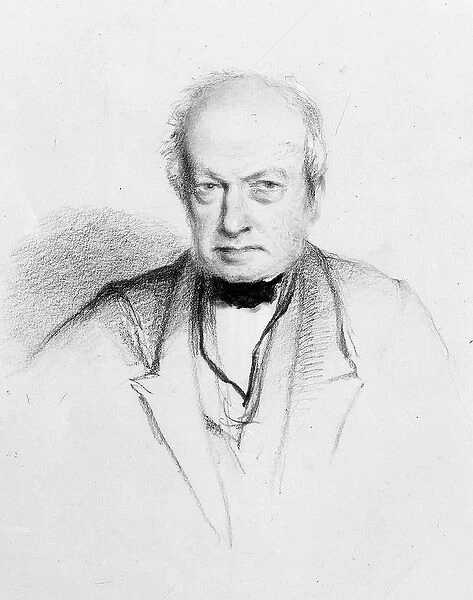 Portrait of Scottish botanist Robert Brown (1773-1858), c. 1849 (drawing)