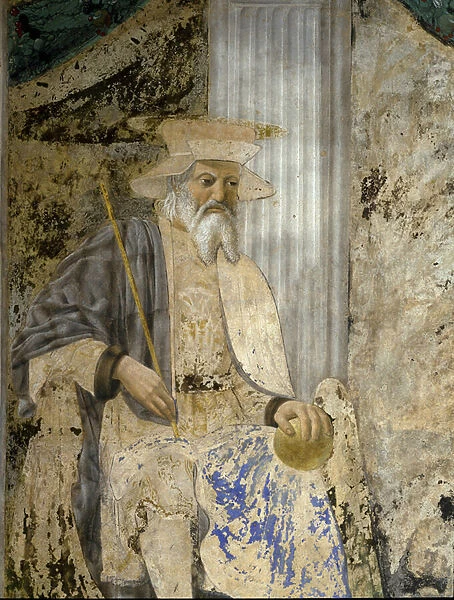 Portrait of Sigismondo Pandolfo Malatesta praying in front of St