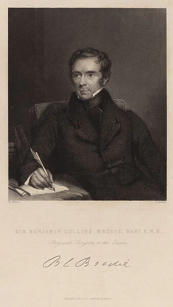 Portrait of Sir Benjamin Collins Brodie (engraving)