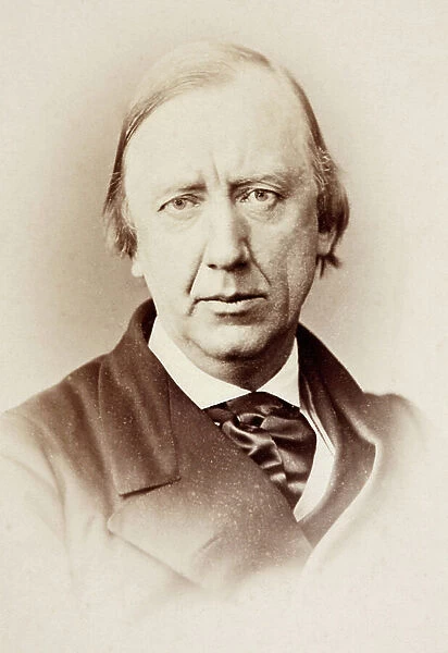 Portrait of Sir Charles Halle, 1860s (b / w photo)