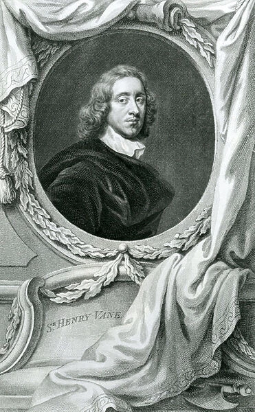 Portrait of Sir Henry Vane, illustration from Heads of Illustrious Persons of Great Britain, pub. by Knapton, London 1742 (engraving)
