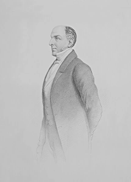 Portrait of Sir James R. G. Graham (engraving) (b  /  w photo)