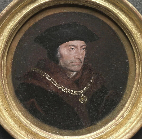 Portrait of Sir Thomas More, 1600s (oil on wood in a gilt wood frame)