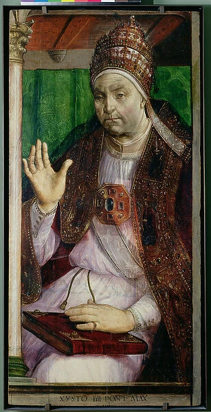 Portrait of Sixtus IV (1414-84) c. 1475 (oil on panel)