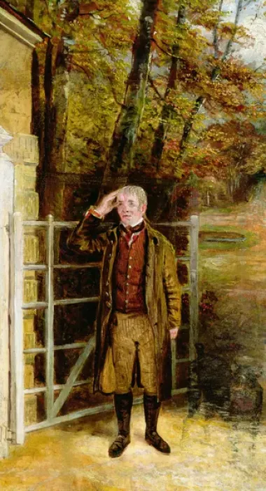 Framed Print : Portrait Sketch of William Wright, Gatekeeper at Bramham Park, Yorkshire Framed Print : Portrait Sketch of William Wright, Gatekeeper at Bramham Park, Yorkshire