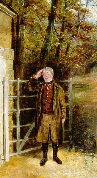 Portrait Sketch of William Wright, Gatekeeper at Bramham Park, Yorkshire