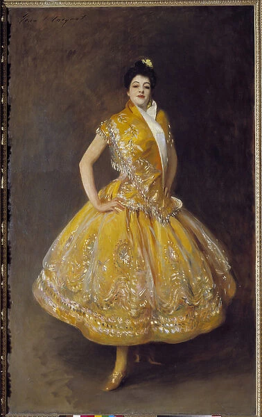 Portrait of the Spanish dancer Carmencita Painting by John Singer Sargent (1856-1925
