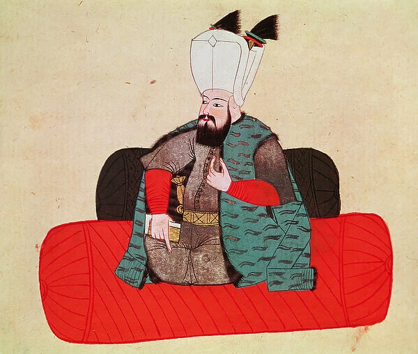 Portrait of Sultan Selim II The Destroyer (gouache on paper)