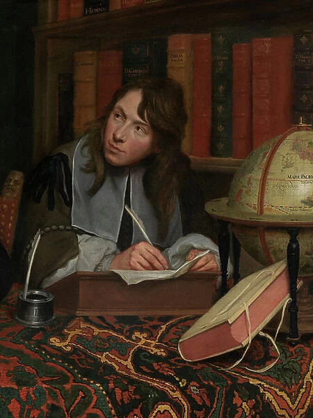 Detail of Portrait of a Theologian with his Secretary, 1668 (oil on canvas)
