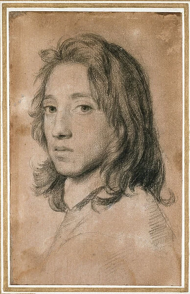 Portrait of Thomas Alcock, 17th century (chalk on paper)