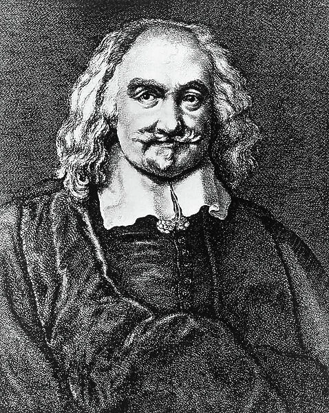 Portrait of Thomas Hobbes (1588-1679) English Ppilosopher (engraving)