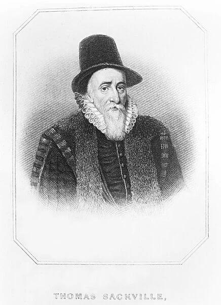 Portrait of Thomas Sackville (1536-1608) 1st Earl of Dorset, from Lodge s