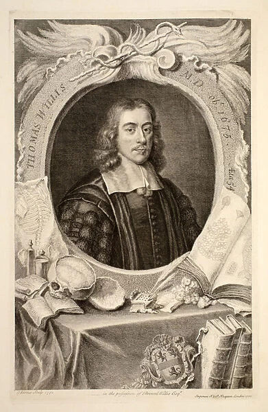 Portrait of Thomas Willis, M. D. illustration from