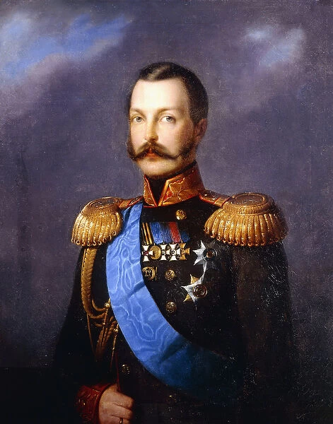 Portrait of Tsar Alexander II (oil on canvas)