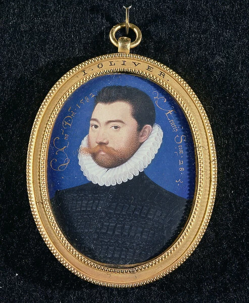Portrait of an unknown man, aged 28, 1582 (w  /  c on vellum)