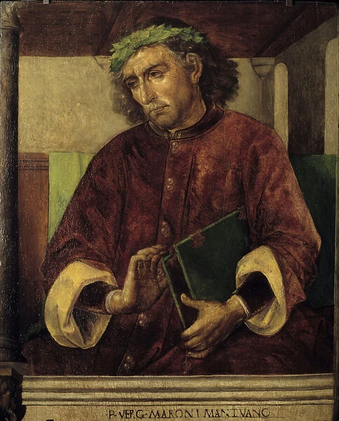 Portrait of Virgil (Virgilio, 70-19 BC), Roman poet and writer