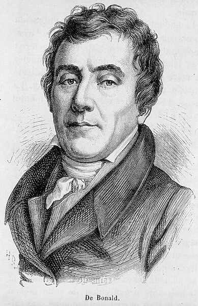 Portrait of Viscount Louis de Bonald (1754 - 1840), French political writer - in '