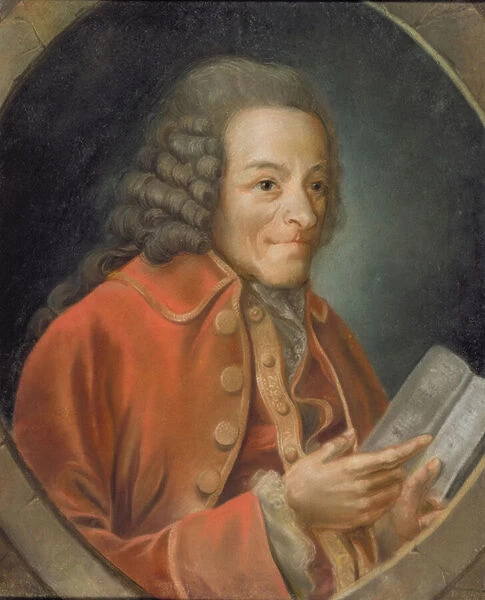 Portrait of Voltaire (1694-1778) (oil on canvas)