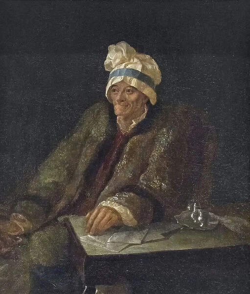 Portrait of Voltaire (oil on canvas)