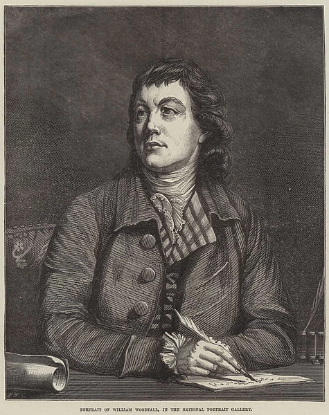 Portrait of William Woodfall, in the National Portrait Gallery (engraving)