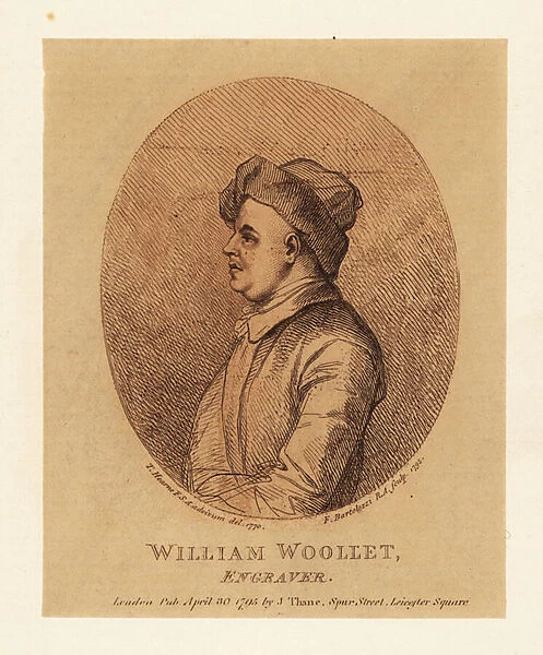 Portrait of William Woollet, English engraver, 1735-1785