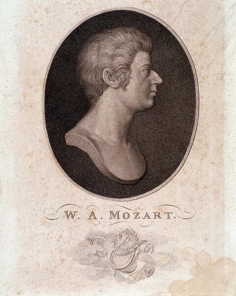 Portrait of Wolfgang Amadeus Mozart (engraving)