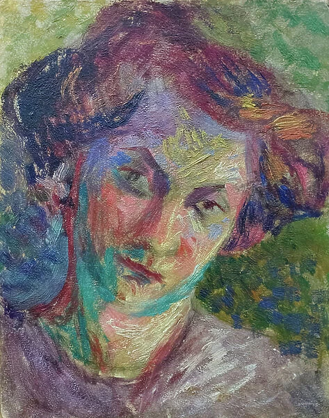 Portrait of a woman, c. 1909-10 (oil on canvas)