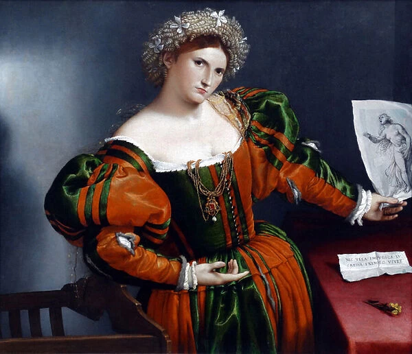 Portrait of a Woman inspired by Lucretia by Lorenzo Lotto