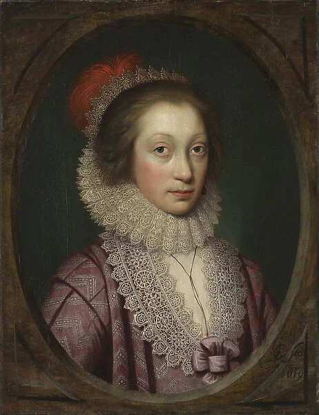Portrait of a Woman, possibly Elizabeth Boothby, 1619 (oil on wood)