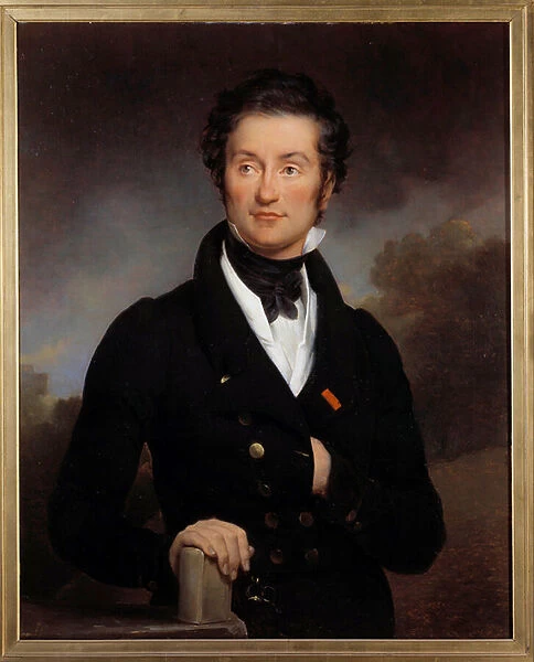 Portrait of the writer Charles Nodier (1780-1844) He held a litterary salon where