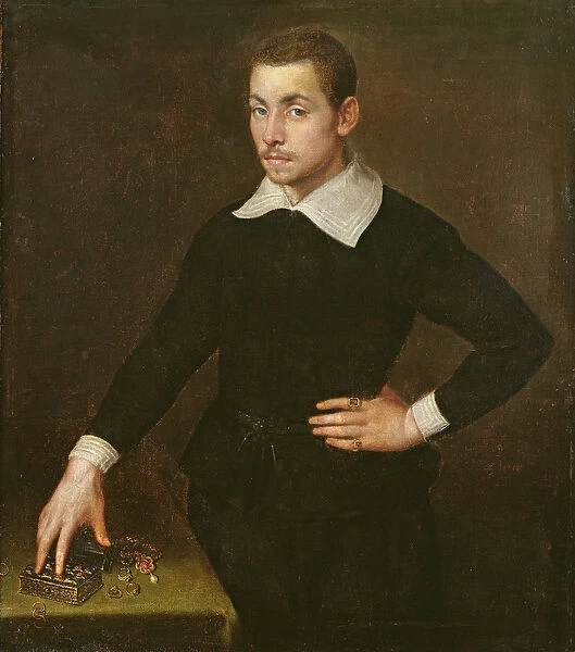 Portrait of a Young Florentine Goldsmith (oil on canvas)