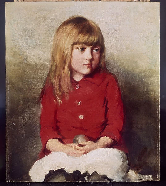 Portrait of a young Girl (oil on canvas)