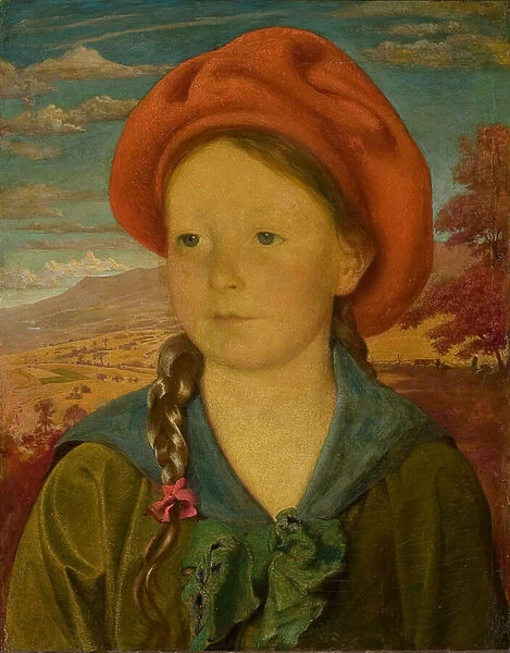 Portrait of a Young Girl (Olivia Cauldwell), 1920 (oil on panel)