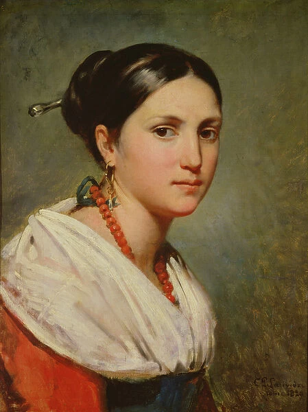 Portrait of a Young Italian Woman, 1829 (oil on canvas)