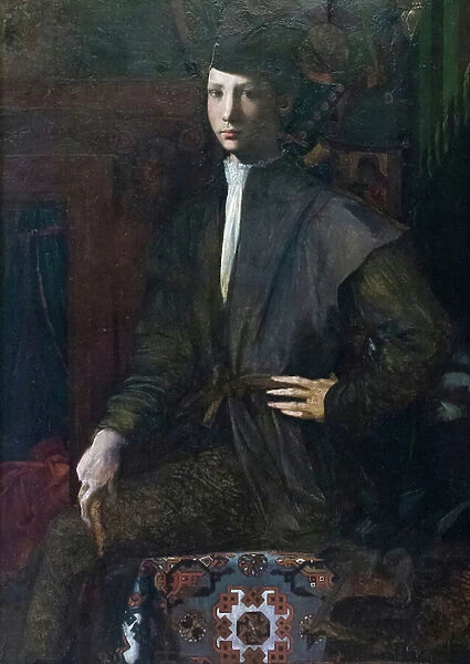 Portrait of a young man, 16th century (oil on panel)