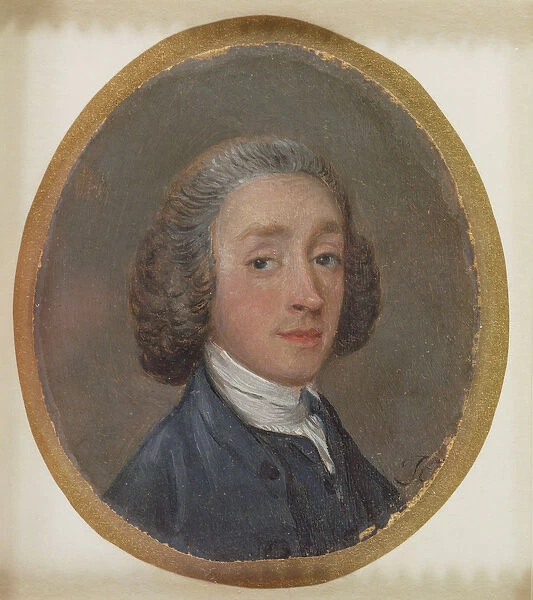 Portrait of a Young Man with Powdered Hair (oil on canvas)