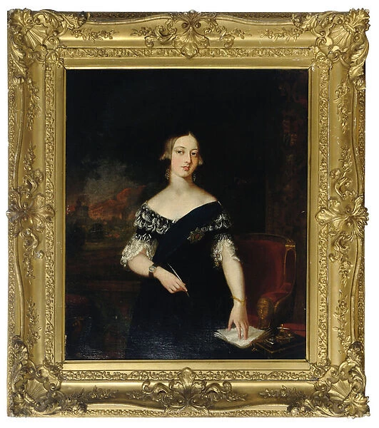 Portrait of the young Queen Victoria (oil on canvas)