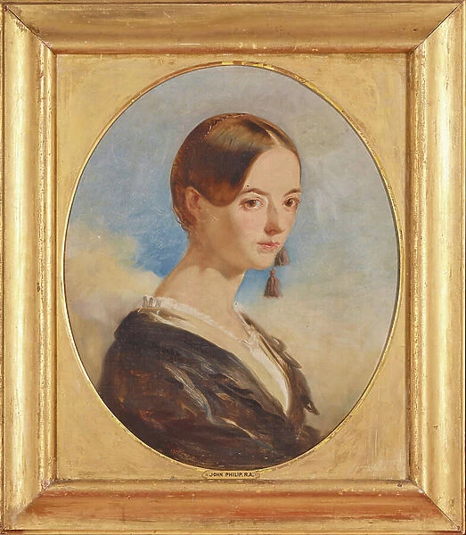 Portrait of a young woman, 1844 (oil on canvas)