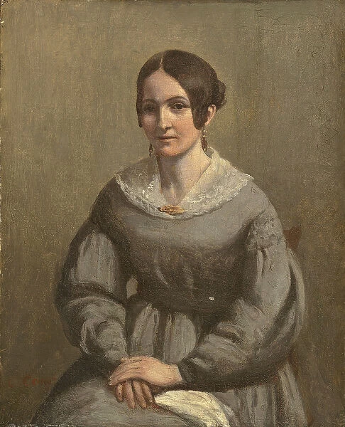 Portrait of a Young Woman, (oil on canvas)