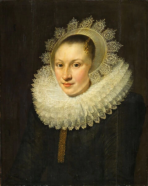 Portrait of a Young Woman (oil on wood)