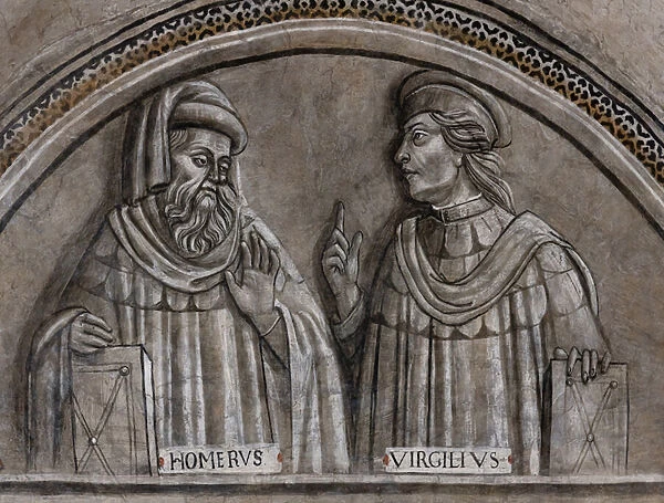 Portraits of Homer and Virgil, 1501-03 (monochrome fresco)